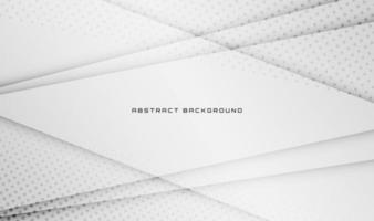 3D white geometric abstract background overlap layer on bright space with line effect decoration. Graphic design element future style concept for banner, flyer, card, brochure cover, or landing page vector