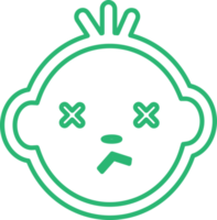 diseño de signo de icono de emoción de cara de bebé png