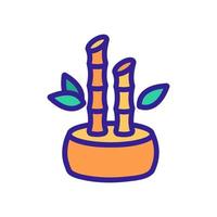 potting bamboo icon vector outline illustration