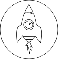 diseño de símbolo de signo de icono de cohete png