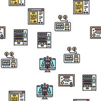 tratamiento de medicina de telesalud vector de patrones sin fisuras