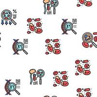 Anemia Patient Health Problem Vector Seamless Pattern