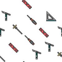 Carpenter Tool And Accessory Vector Seamless Pattern