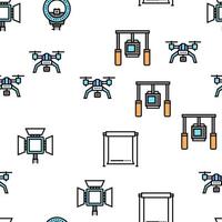 Photography Device Vector Seamless Pattern