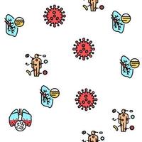 Bacteria Infection Vector Seamless Pattern