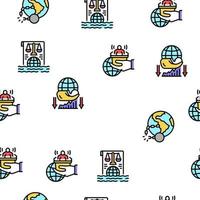 Social Public Problems Worldwide Vector Seamless Pattern