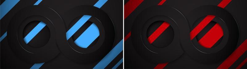 abstract infinity sign on dark background. Screensaver for the monitor. Scientific technological style. Vector