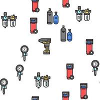 Air Compressor Tool Vector Seamless Pattern