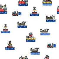 Container Port Tool Vector Seamless Pattern