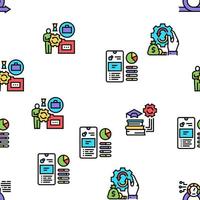 Optimize Operations Vector Seamless Pattern