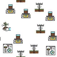 Soil Testing Nature Vector Seamless Pattern