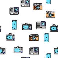 Photography Device Vector Seamless Pattern