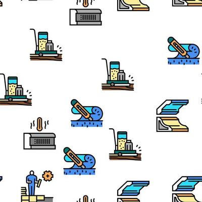 Floor Installation Vector Seamless Pattern