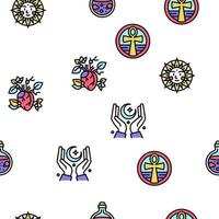 Astrological Objects Vector Seamless Pattern