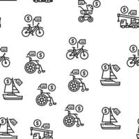 Rental Service Business Vector Seamless Pattern