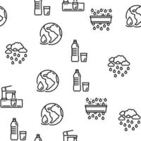 Water Purification Vector Seamless Pattern