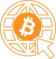 Bitcoin icon sign symbol design png