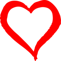 Hand draw Heart icon love sign design png