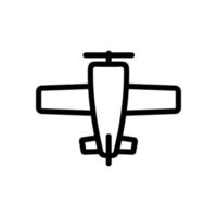 vector de icono de avión de pasajeros. ilustración de símbolo de contorno aislado