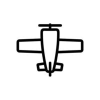 Passenger plane icon vector. Isolated contour symbol illustration vector