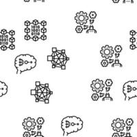 Neural Network And Ai Vector Seamless Pattern