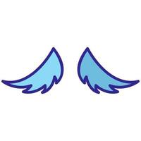 Wings of the angel icon vector. Isolated contour symbol illustration vector