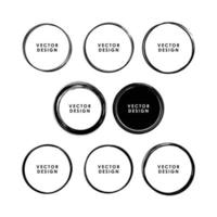 Set of Hand Drawn Circles, design elements vector template