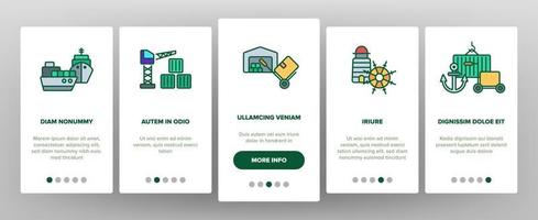 Cargo Port Vector Onboarding Mobile App Page Screen