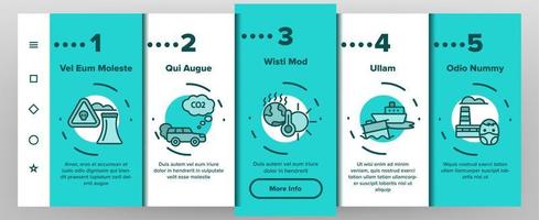 Environmental Air Pollution Vector Onboarding Mobile App Page Screen