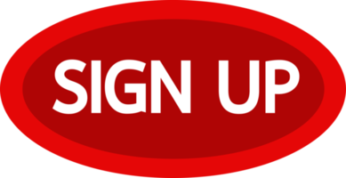 Sign up  button sign design png