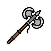 ax weapon color icon vector illustration