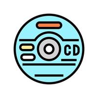 cd disco compacto color icono vector ilustración