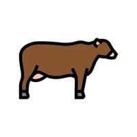 cattle beef color icon vector illustration