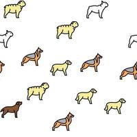 Dog Domestic Animal Vector Seamless Pattern