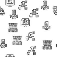 Ssh, Sftp File Transfer Protocol Icons Set Vector