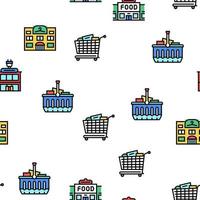 Purchases And Shopping Vector Seamless Pattern