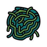 pasta spinach color icon vector illustration