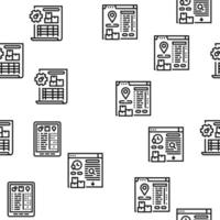 Inventory Analytics And Report Vector Seamless Pattern