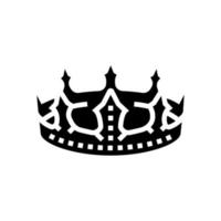 crown king glyph icon vector illustration