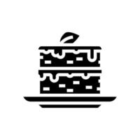 cake baked carrot ingredient glyph icon vector illustration