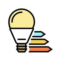 efficient light bulb color icon vector illustration