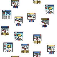 Internet Social Media Vector Seamless Pattern