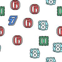 Numbers Numeral Title Vector Seamless Pattern