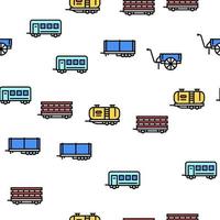 Trailer Transport Vector Seamless Pattern