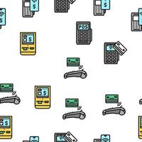 Pos Terminal Device Vector Seamless Pattern