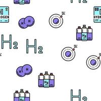 Hydrogen Industry Vector Seamless Pattern