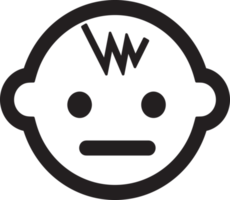 design de símbolo de sinal de ícone de emoji de bebê