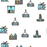 Building Construction Vector Seamless Pattern