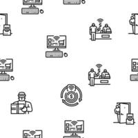 sistema sin contacto tecnología vector patrón sin costuras