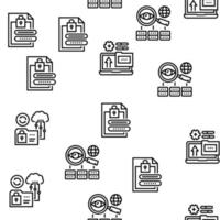 Ssh, Sftp File Transfer Protocol Icons Set Vector